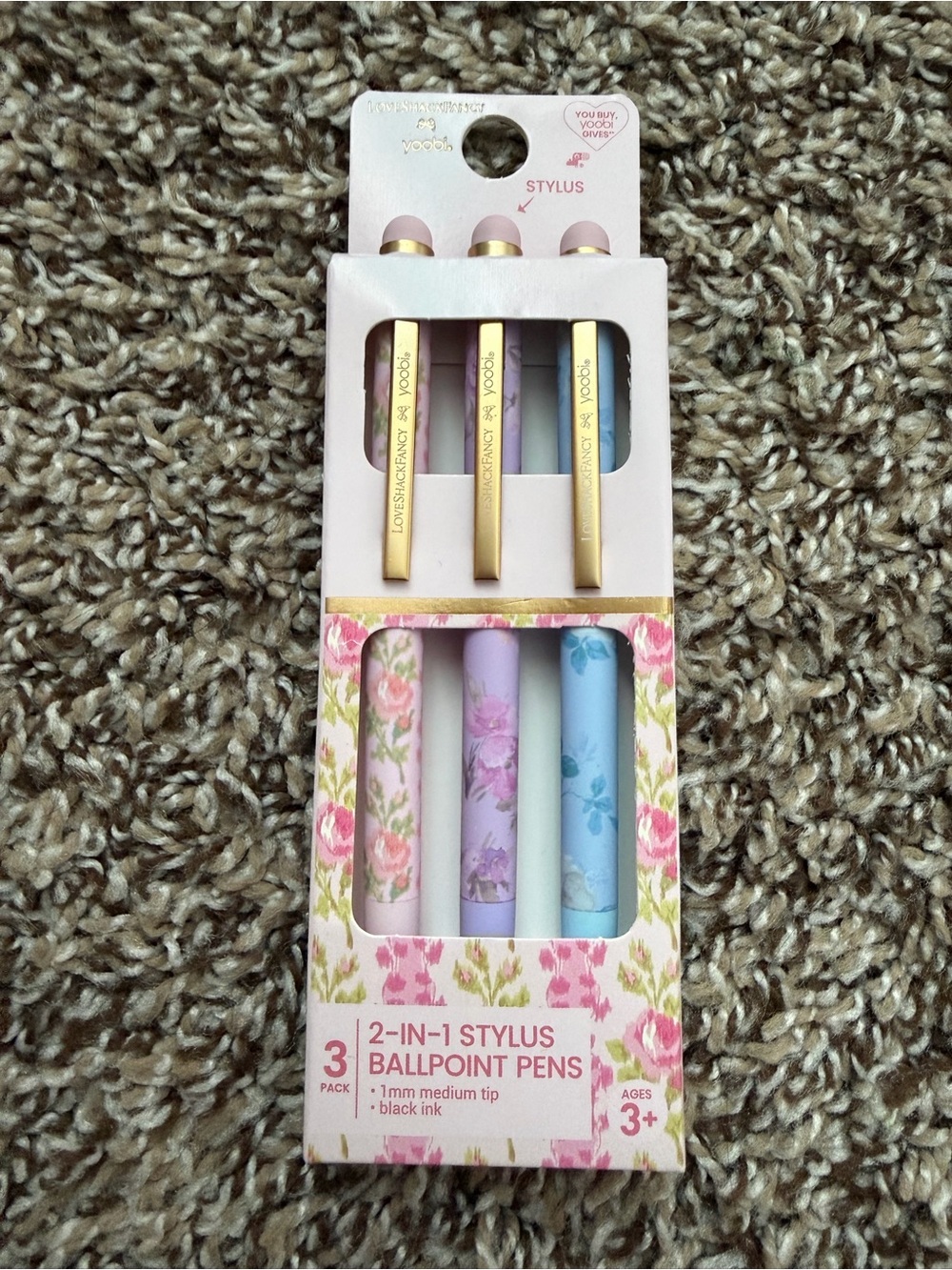 LoveShackFancy Yoobi Floral Stylus Ballpoint Pen Set